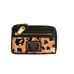 Fossil Leopard Print Wallet .